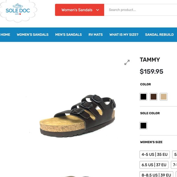 Sole Doc Tammy Leather Sandals Size 8.5-9 - Picture 10 of 10